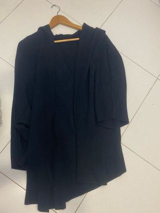 Chaqueta de punto con capucha negra Talla única