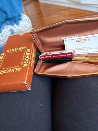 Penna stilografica Aurora con scatola e cartucce