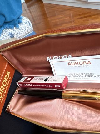 Penna stilografica Aurora con scatola e cartucce