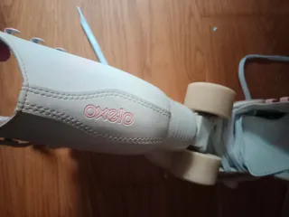 Patines 4 Ruedas Blancos y Rosas