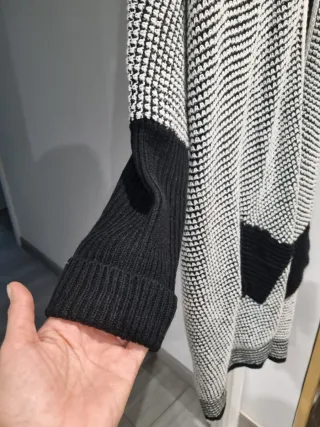 Gabardina Vintage Negra y Blanca Talla Única