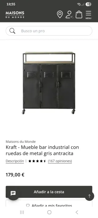 Mueble estilo industrial Maison du Monde