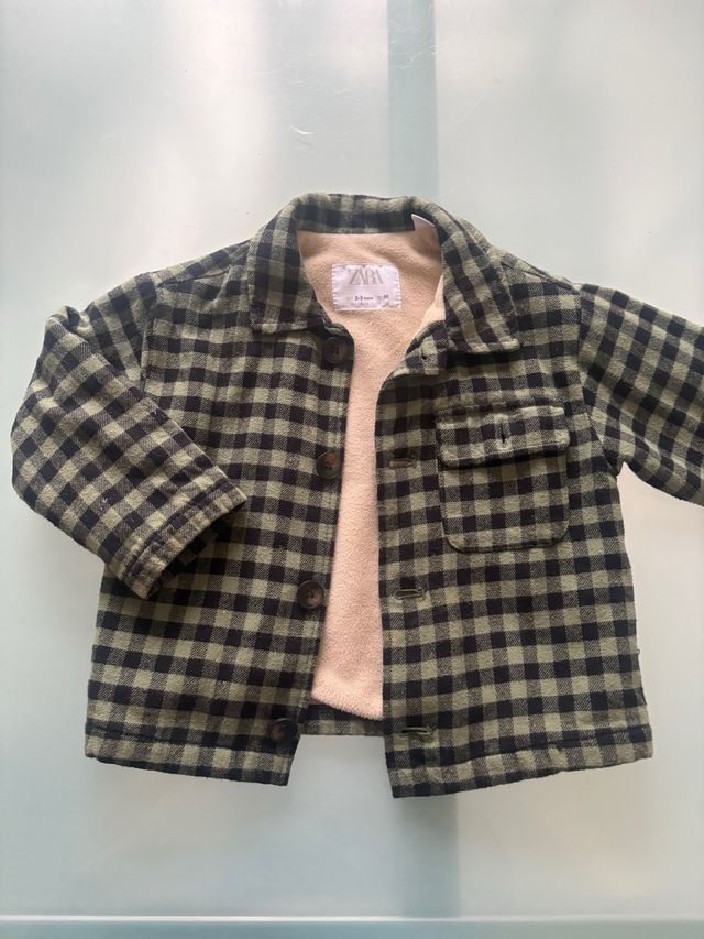 Chaqueta abrigo Zara cuadros niño 98