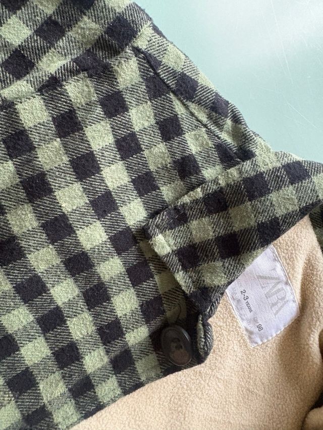 Chaqueta abrigo Zara cuadros niño 98