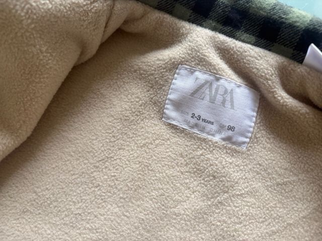 Chaqueta abrigo Zara cuadros niño 98
