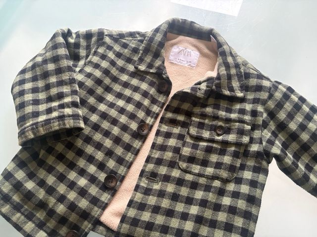 Chaqueta abrigo Zara cuadros niño 98