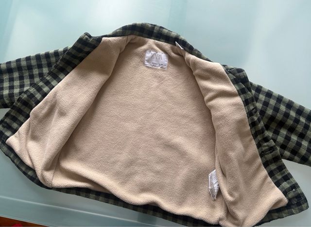 Chaqueta abrigo Zara cuadros niño 98