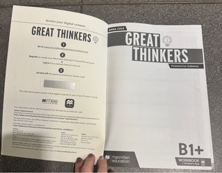 GREAT THINKERS B1+ Workbook and Digital Workbook