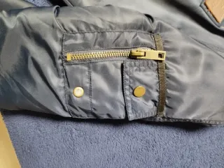 Chaqueta Bomber Aviador Azul