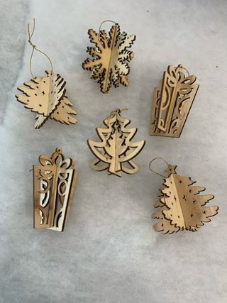 Decorazioni Natalizie Legno Set 5 Pezzi