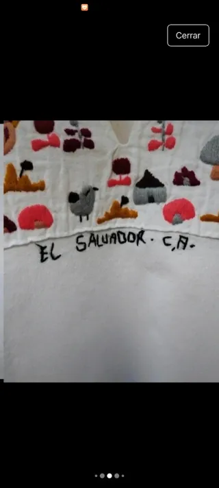 Camisa huipil vintage bordada multicolor