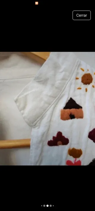 Camisa huipil vintage bordada multicolor