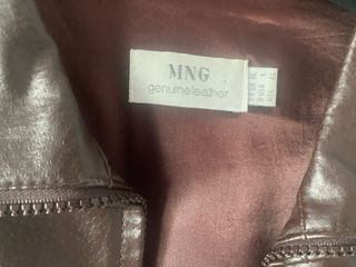 Cazadora Piel Vintage MANGO Marrón