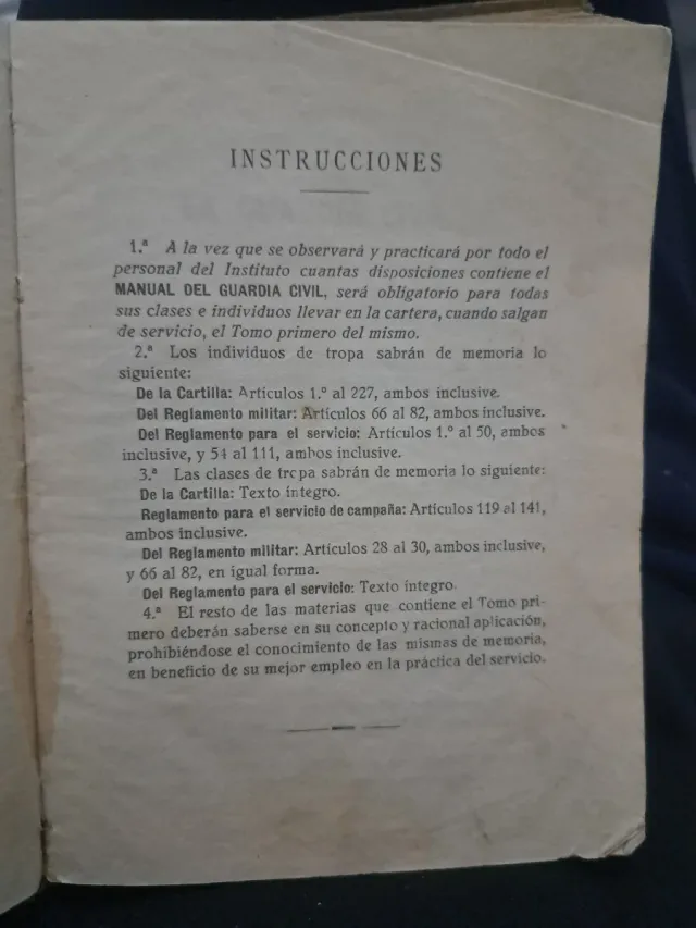 Manuale Guardia Civil 1926 tomo 1