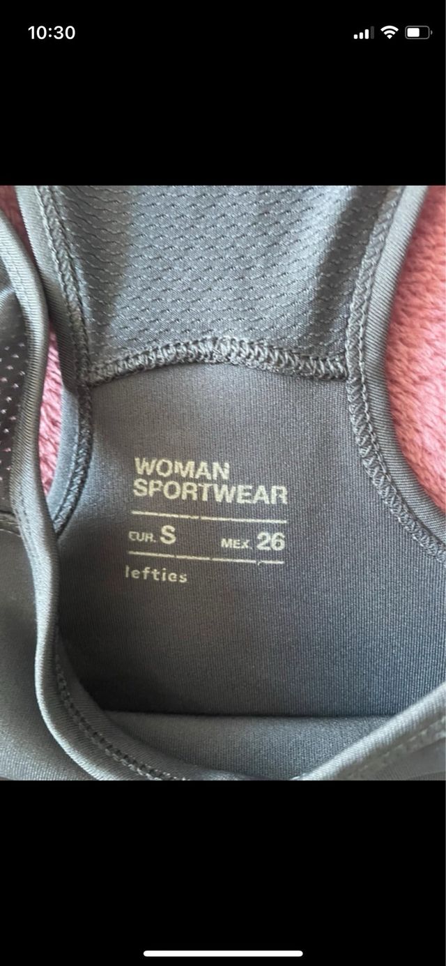 Top deportivo mujer gris Talla S