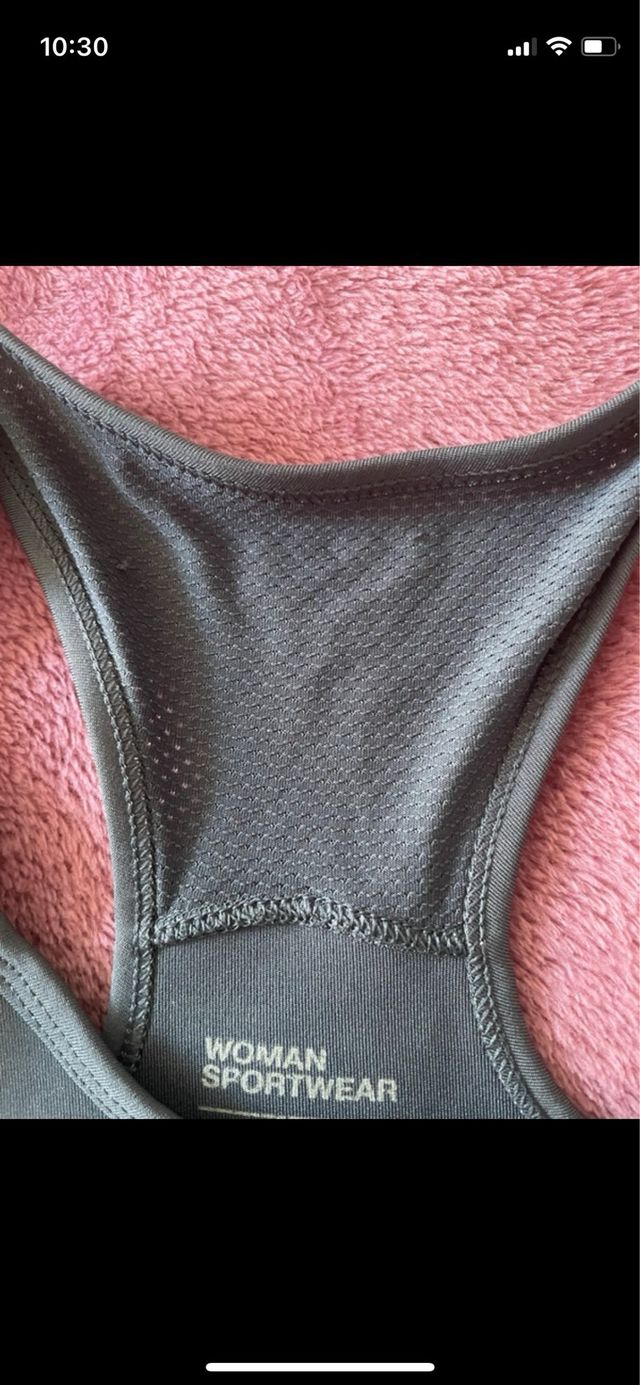 Top deportivo mujer gris Talla S