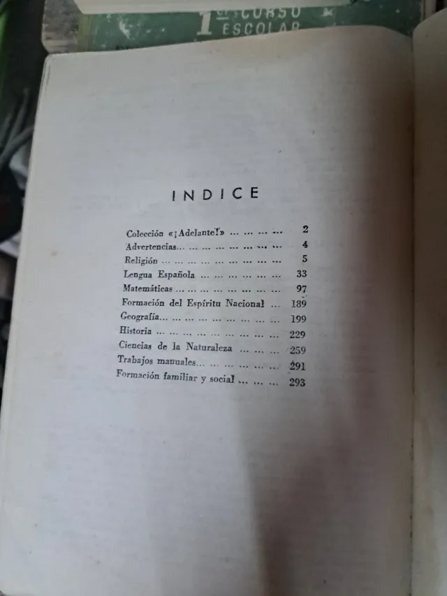 Libro Scolastico ¡Adelante! 1959