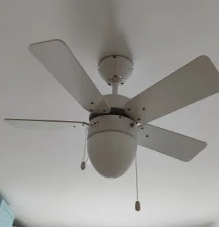 Lámpara Ventilador Techo Blanca