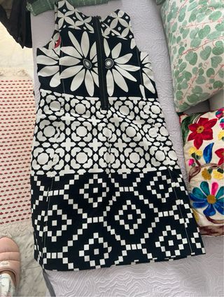 Vestido Desigual Negro y Blanco