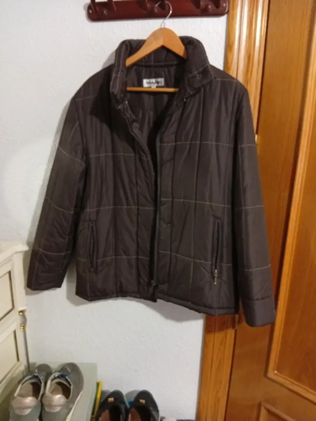 Cazadora acolchada mujer marrón