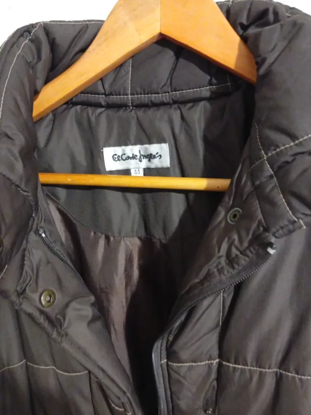 Cazadora acolchada mujer marrón