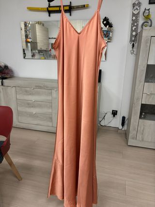 Vestito lungo simil raso nuovo