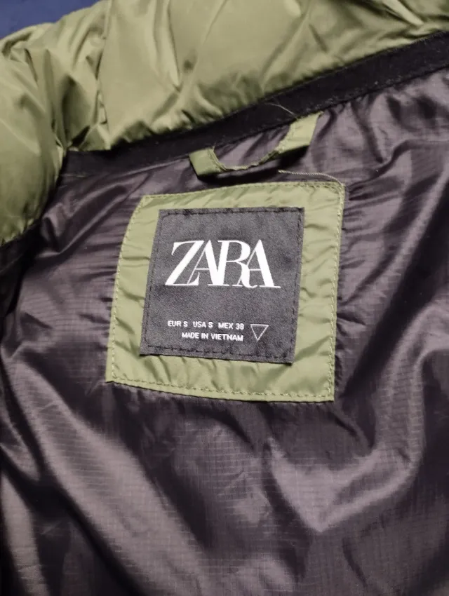 Plumífero Zara verde Talla S