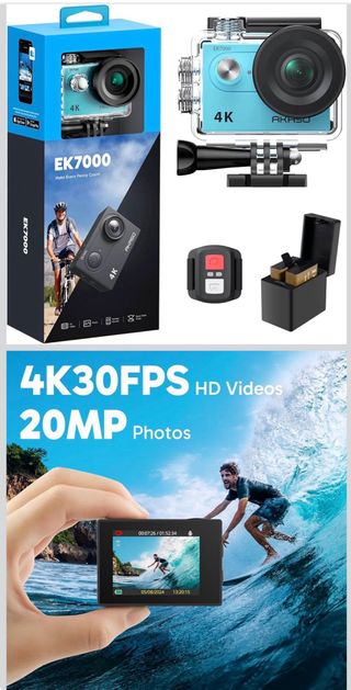 AKASO EK7000 Cámara Deportiva 4K 30FPS - 20MP