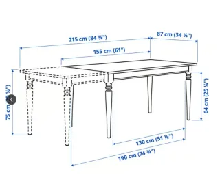 Mesa Comedor Extensible Blanca IKEA