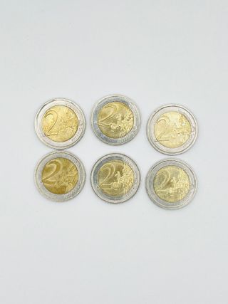 6 Monete Commemorative 2 Euro Italia