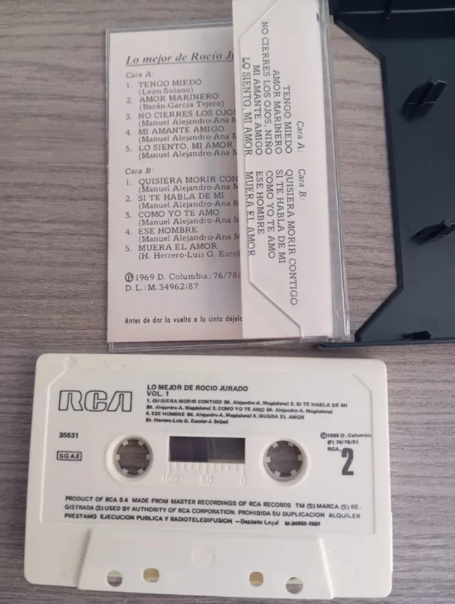 2 Cassettes Rocío Jurado Lo Mejor de Vol.1