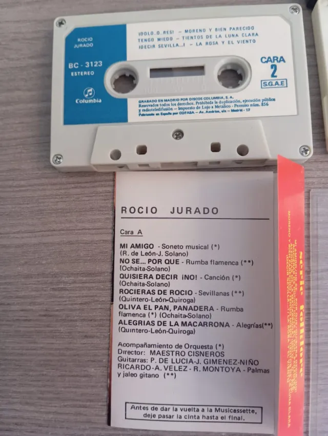 2 Cassettes Rocío Jurado Lo Mejor de Vol.1