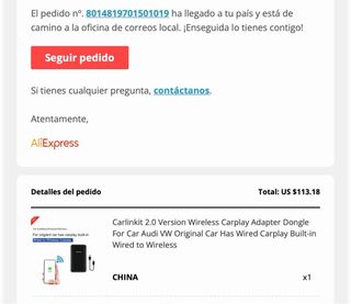 Adaptador Carplay Apple Inalámbrico Carlinkit