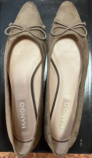 Zapatos planos Mango beige talla 38