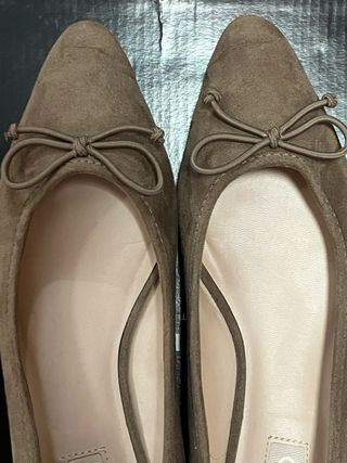 Zapatos planos Mango beige talla 38