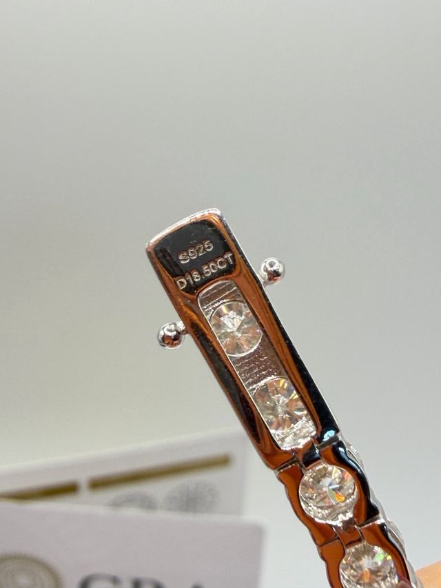 Bracciale Tennis Moissanite Certificata - 20 cm