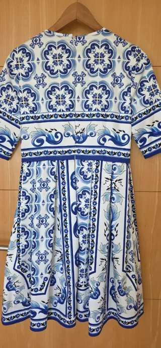 Vestido estilo Dolce Gabbana azul mosaico