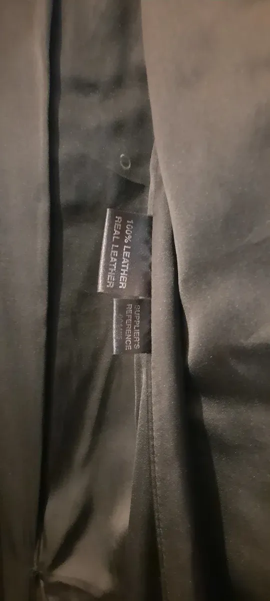 Abrigo de cuero largo vintage