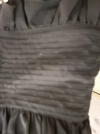 Camisa negra gasa volantes