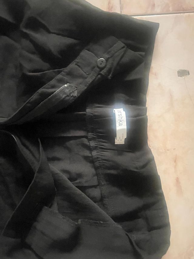Pantalón Bershka tiro alto negro