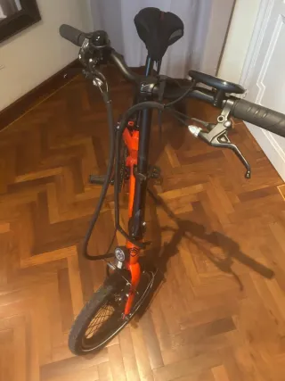 Bicicleta Eléctrica Plegable Naranja