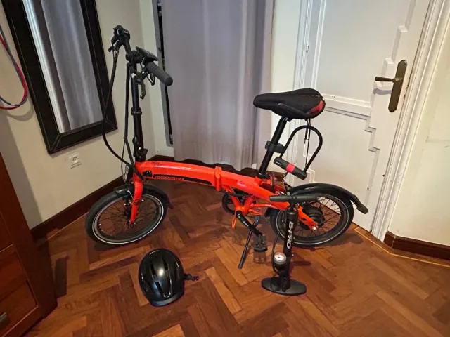 Bicicleta Eléctrica Plegable Naranja