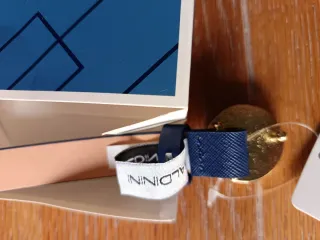 Cintura donna Baldini blu con fibbia oro