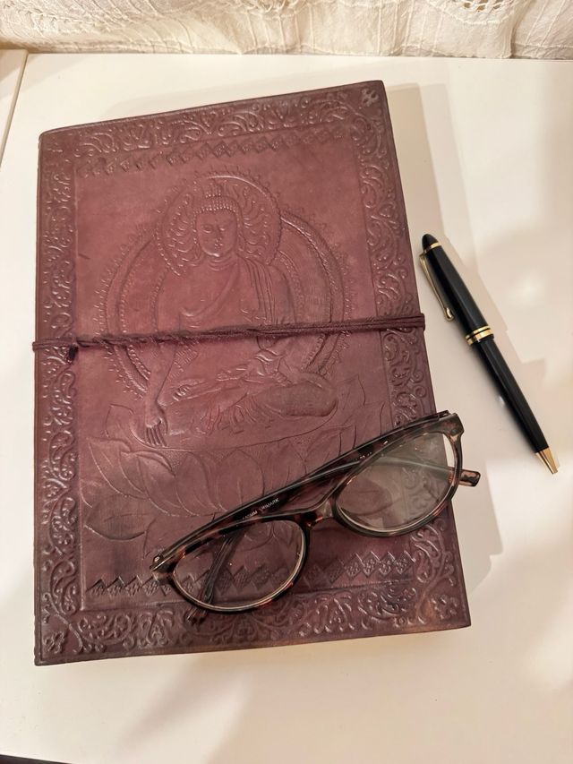 Quaderno artigianale in pelle e carta di riso