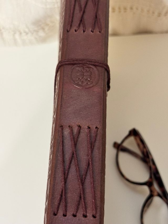 Quaderno artigianale in pelle e carta di riso