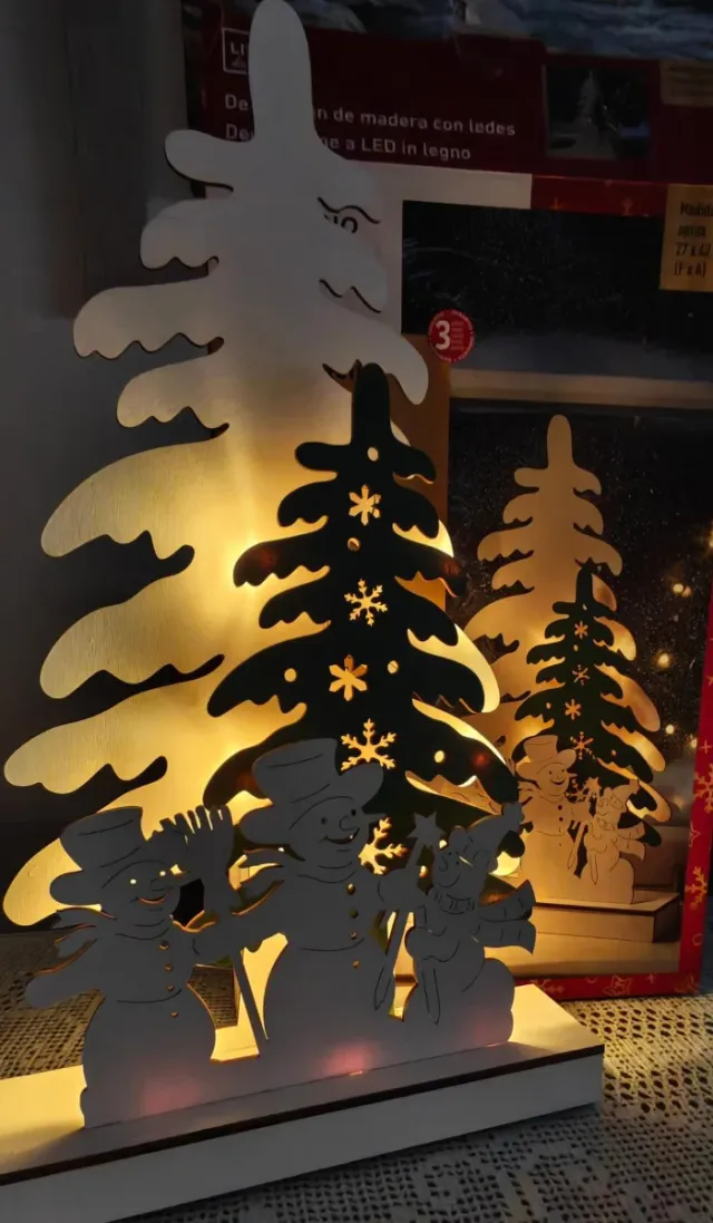 Decoración Navideña Madera con LED Livarno