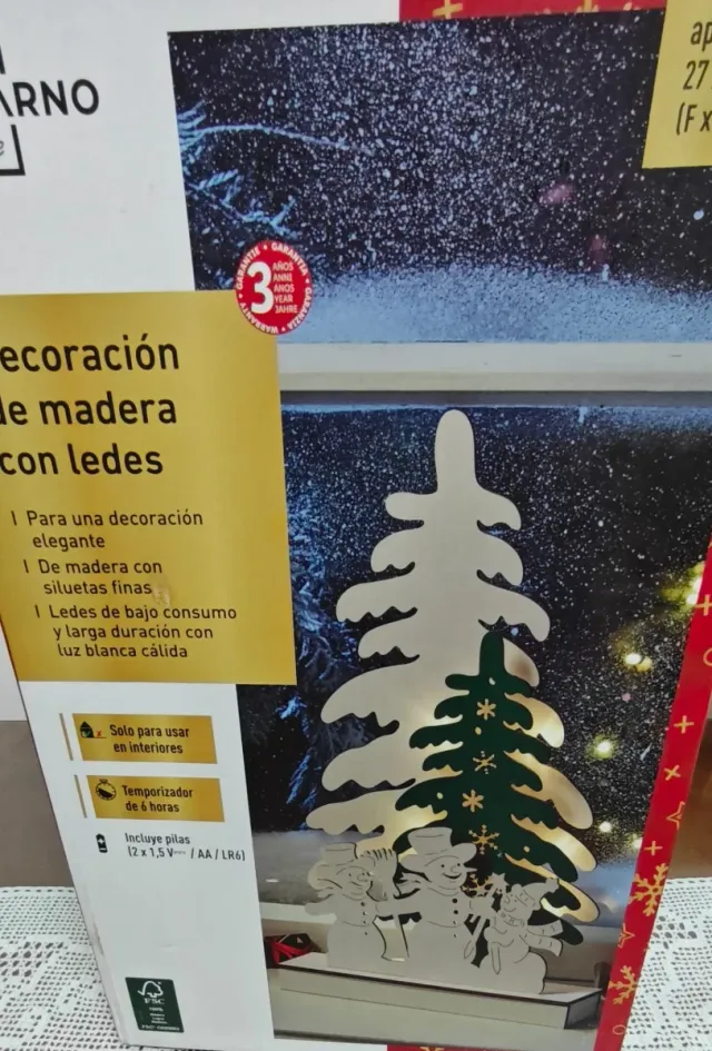 Decoración Navideña Madera con LED Livarno