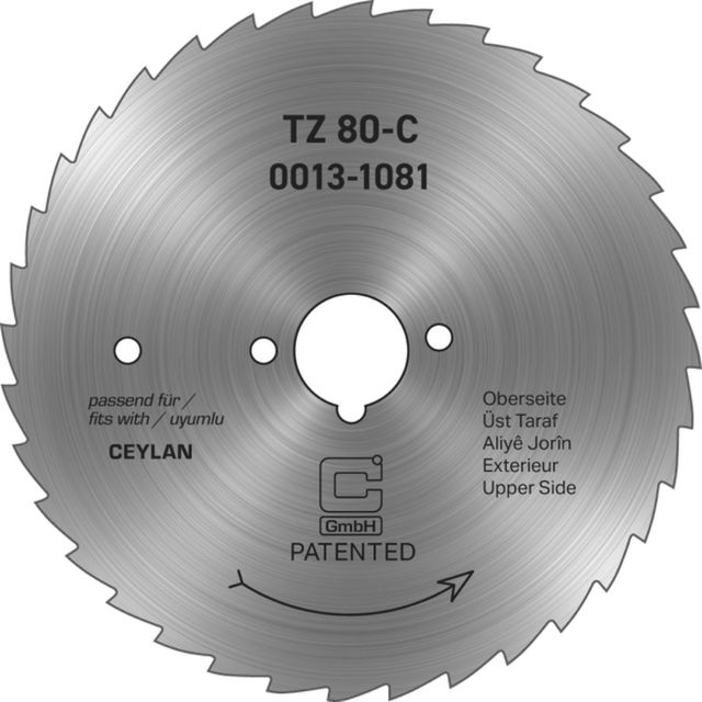 Cuchilla circular CEYLAN TZ 80-C