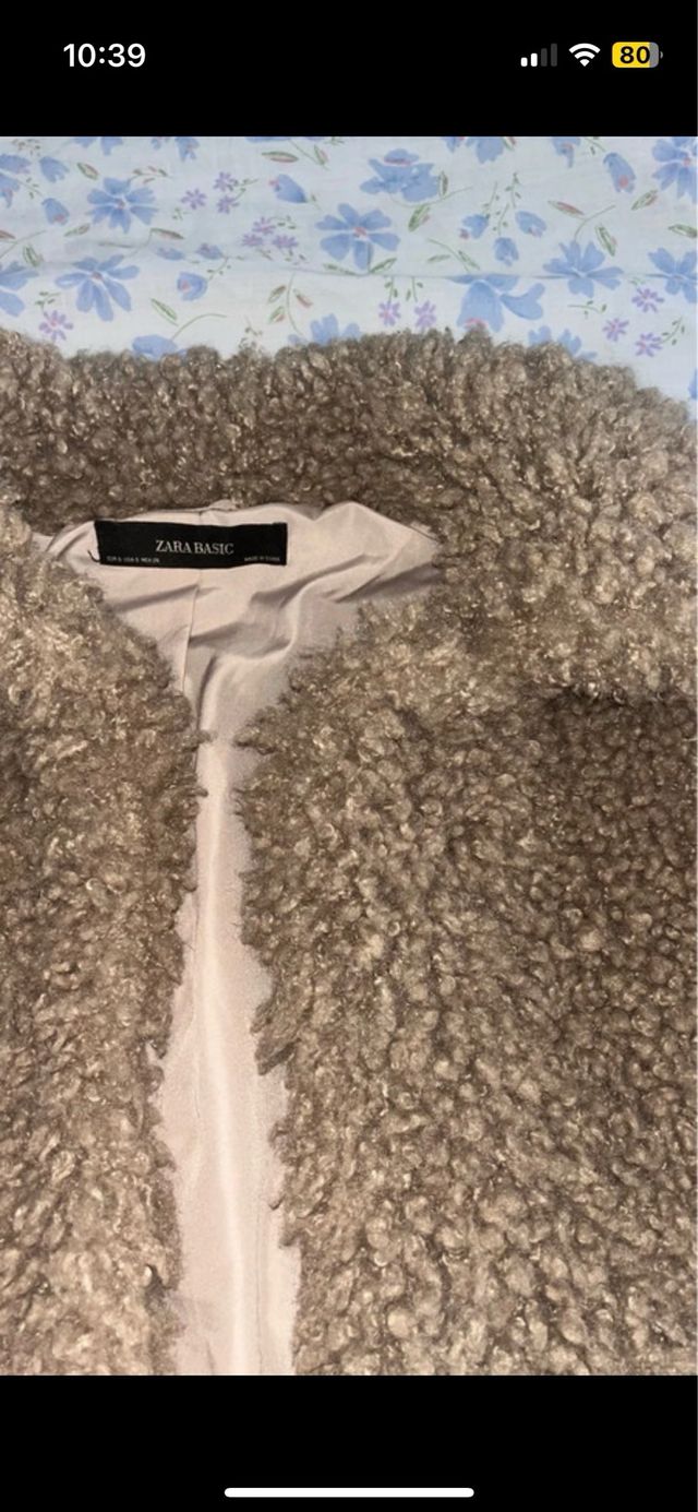 Chaqueta pelo Zara marrón