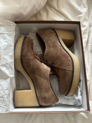 Zapatos de ante con plataforma